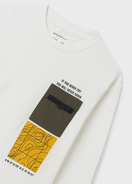 Maglietta manica lunga tasche - 7012