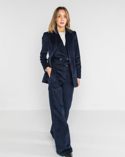 Pantalone palazzo denim di velluto - LOK101/147