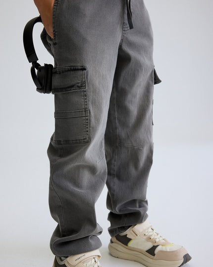 Pantalone denim jogger cargo - 6570