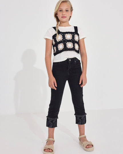 Pantalone cropped jeans - 6580