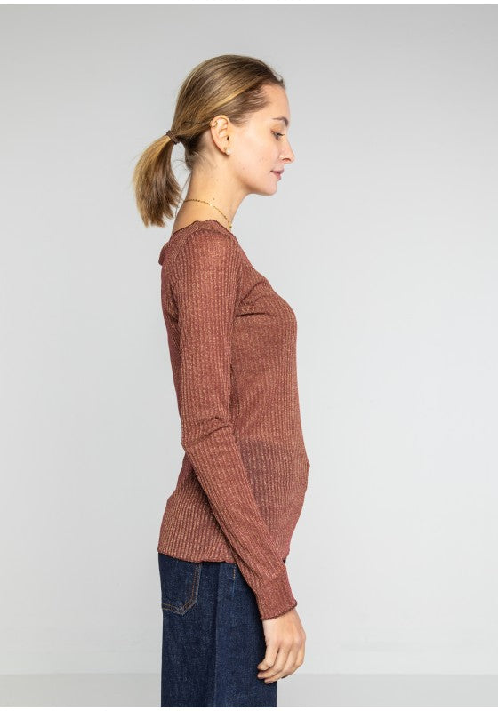 Maglia shiffer costina filo lamè - LOK10553/999