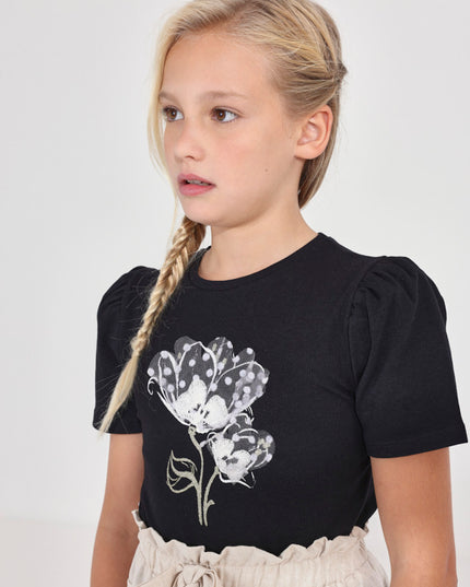 Maglietta manica corta con applicazioni - 6044