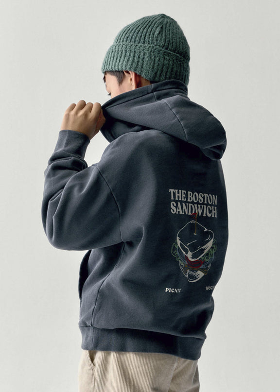 Felpa cappuccio print - 7420