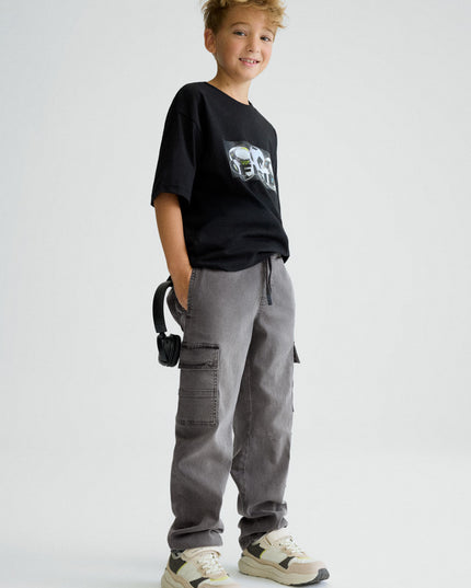 Pantalone denim jogger cargo - 6570