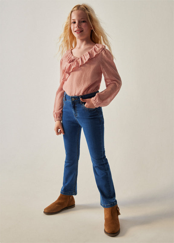 Pantalone lungo jeans flared - 7507