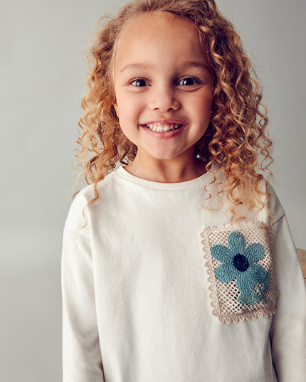 Maglietta m/l tasca crochet - 4004
