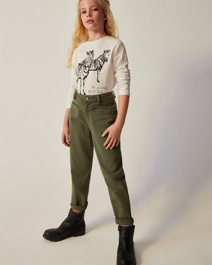 Pantalone lungo twill slouchy - 7510