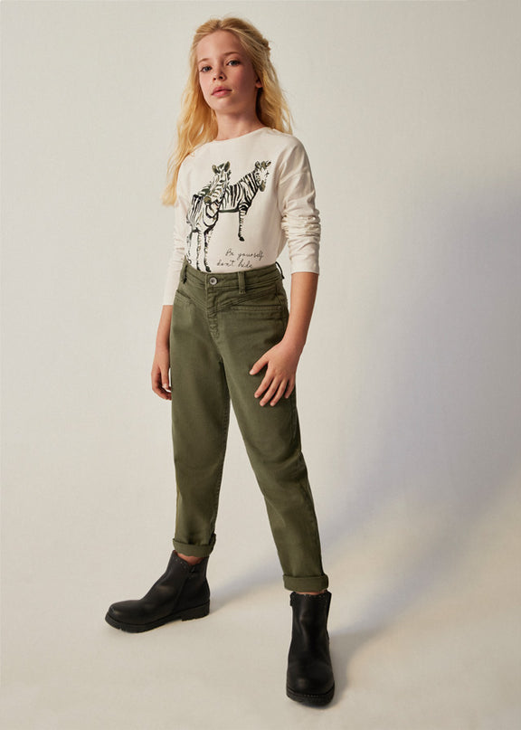 Pantalone lungo twill slouchy - 7510