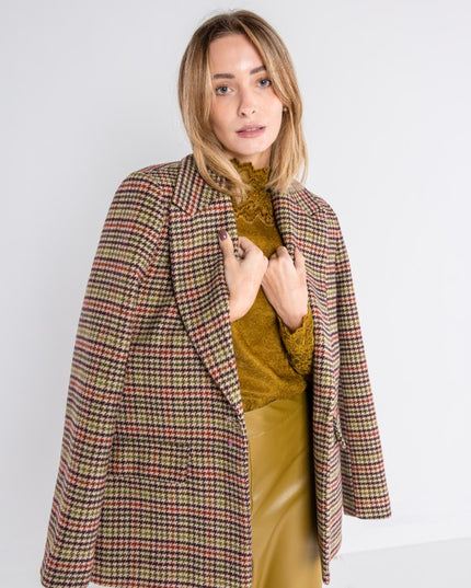 Giacca pied di poule jacquard - LOK07900/1194