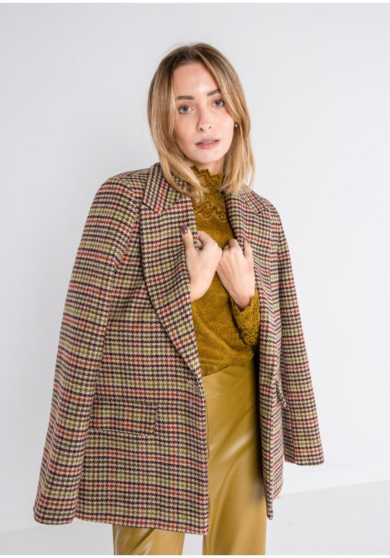 Giacca pied di poule jacquard - LOK07900/1194