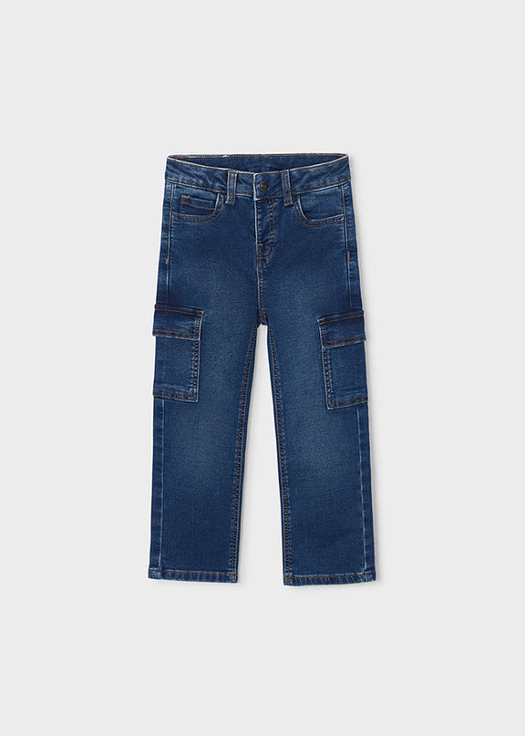Pantalone soft denim cargo - 4510