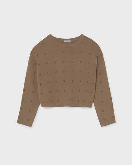 Maglione borchie termofissati - 7336