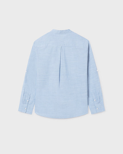 Camicia m/l collo coreano - 6176