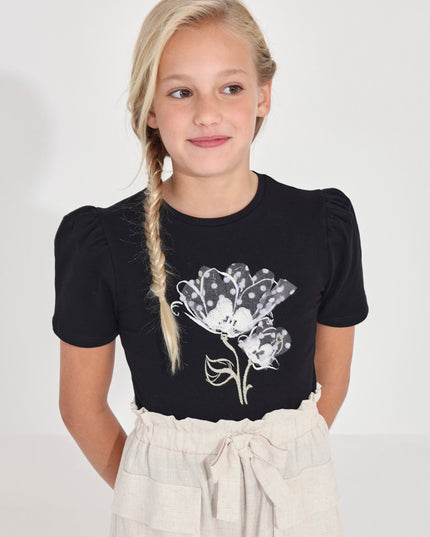 Maglietta manica corta con applicazioni - 6044