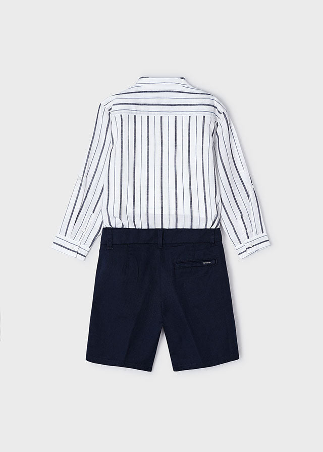 Cmpleto bermuda camicia m/l collo coreana - 3281