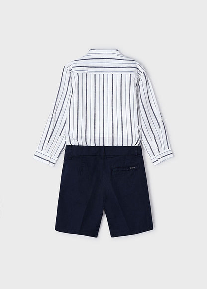 Cmpleto bermuda camicia m/l collo coreana - 3281