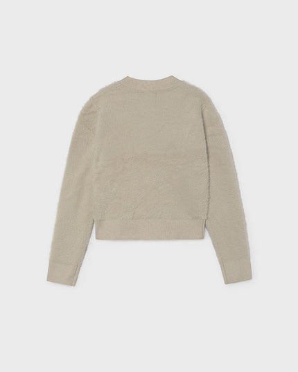 Felpa tricot con pelliccia - 7348
