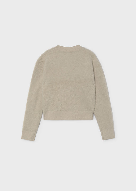 Felpa tricot con pelliccia - 7348