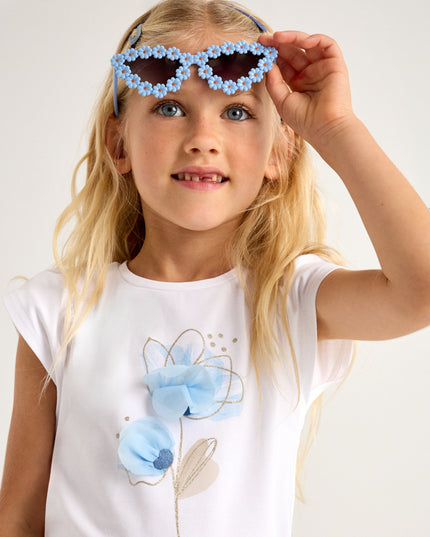 Maglietta m/c fiori - 3002B