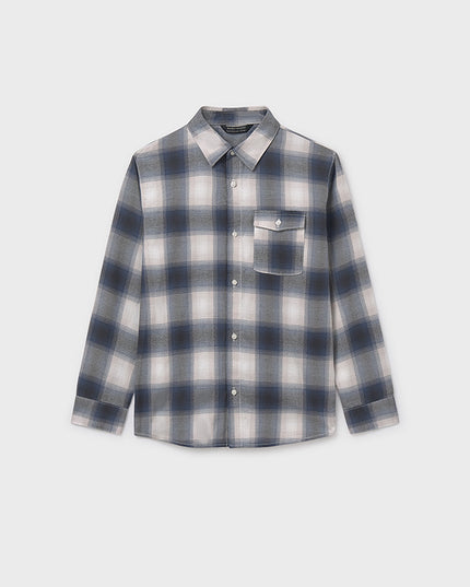 Camicia m/l quadri flanella - 7108G