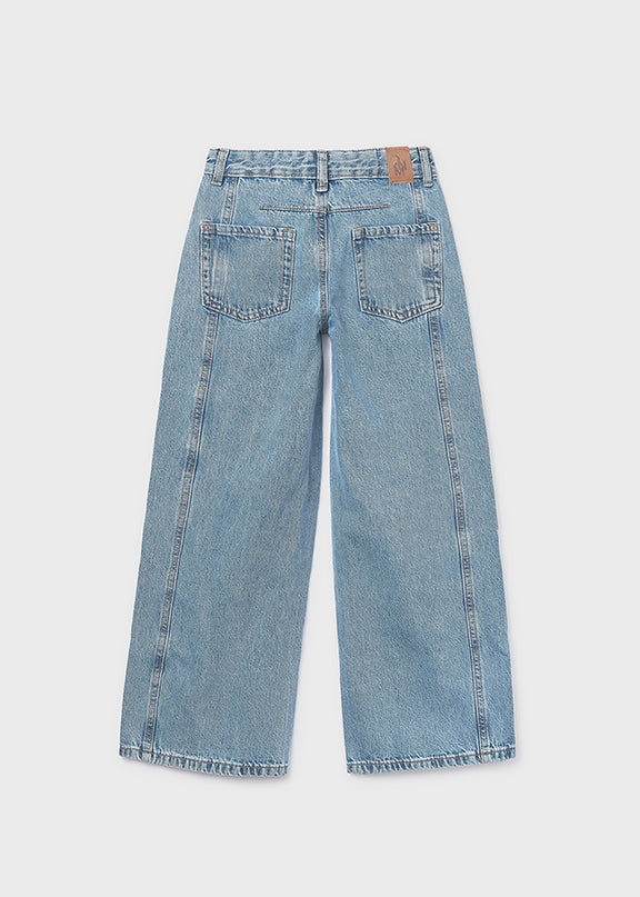 Pantalone lungo jeans wide le - 6552