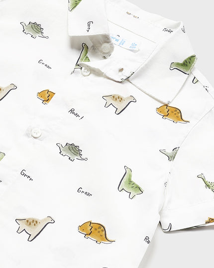 Camicia manica corta stampa grande - 1110