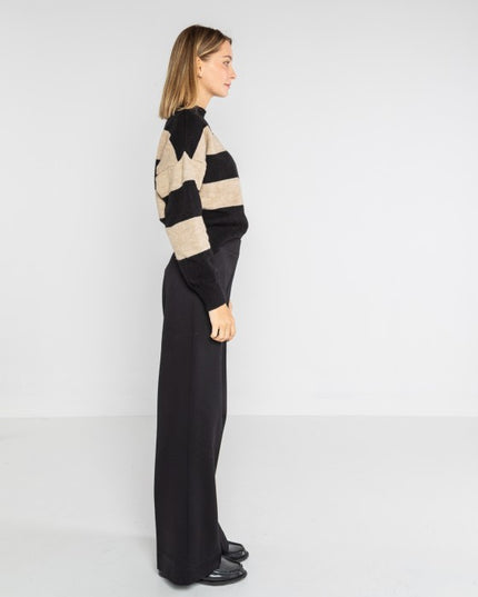Pullover girocollo righe - LOK23722/161