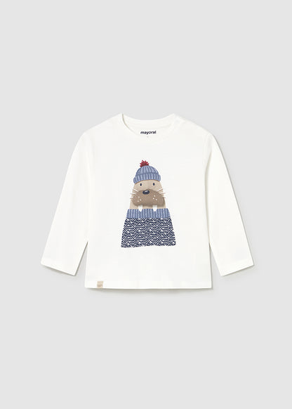 Camicia m/l applic animale - 2070