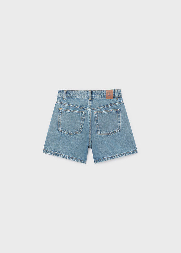 Pantalone corto jeans borchie - 6202