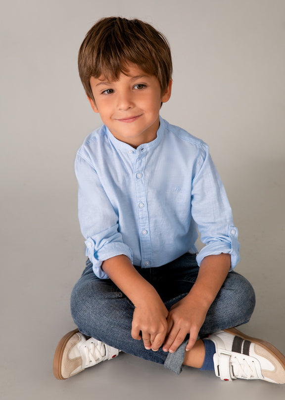 Camicia m/l c/coreana lino - 3118