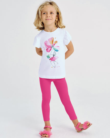 Completo leggings fiore - 3705