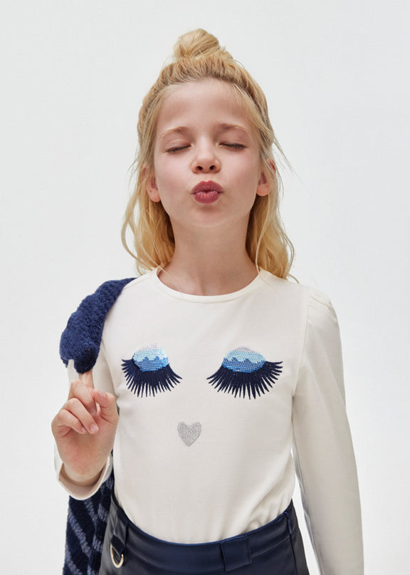 Maglietta m/l ricamata - 7041