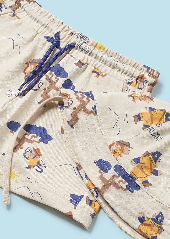 Completo punto print con cappelli - 1653