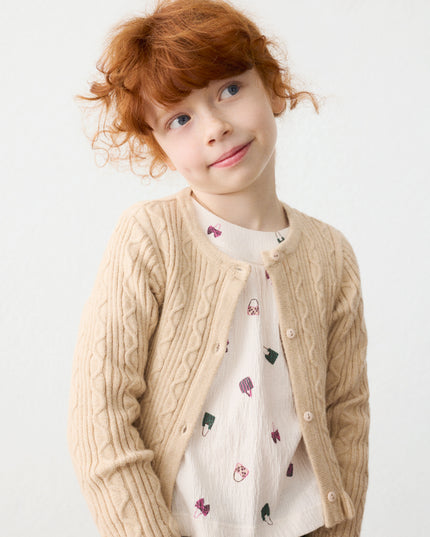 Cardigan tricot colletto pell - 4324