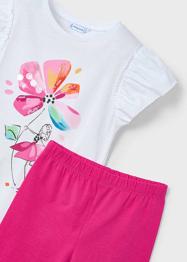 Completo leggings fiore - 3705