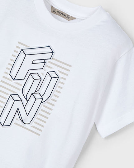 Maglietta m/c embossed fun - 3027