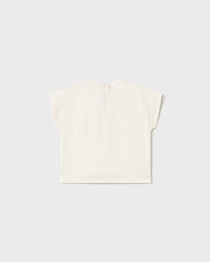 Maglietta m/c applicazioni crochet - 1046