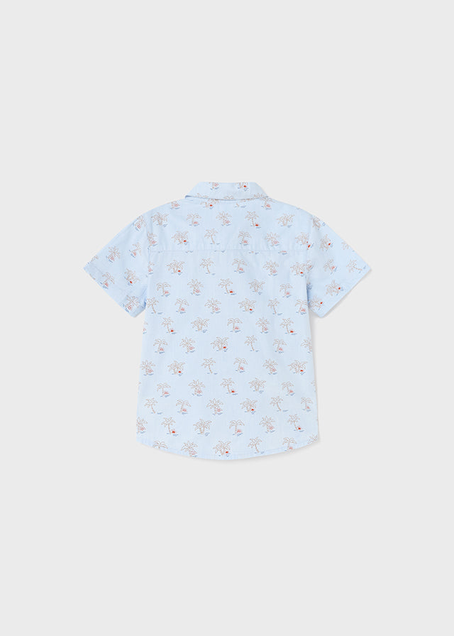 Camicia manica corta stampa grande - 1110