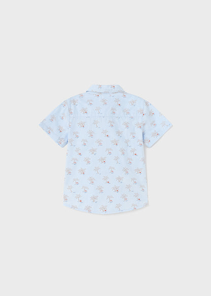Camicia manica corta stampa grande - 1110