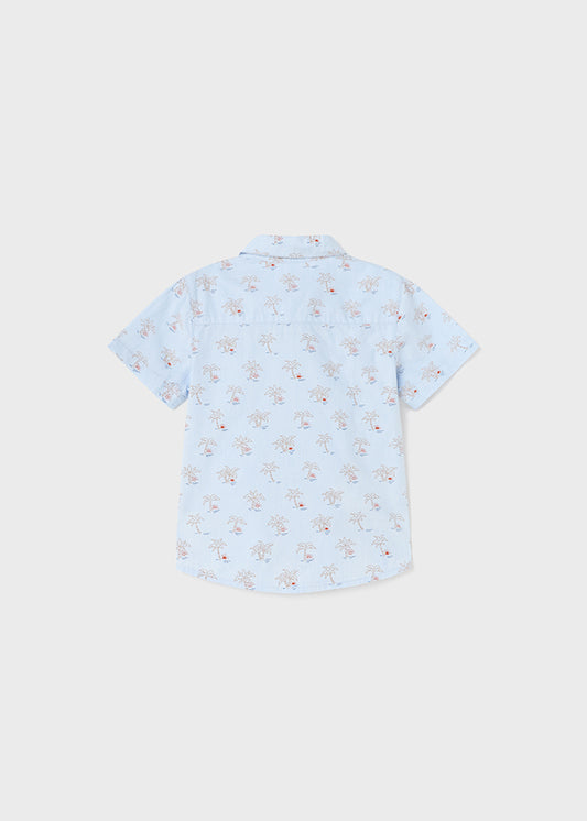 Camicia manica corta stampa grande - 1110