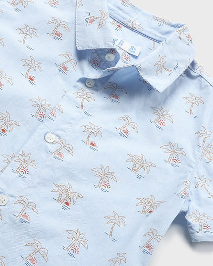 Camicia manica corta stampa grande - 1110