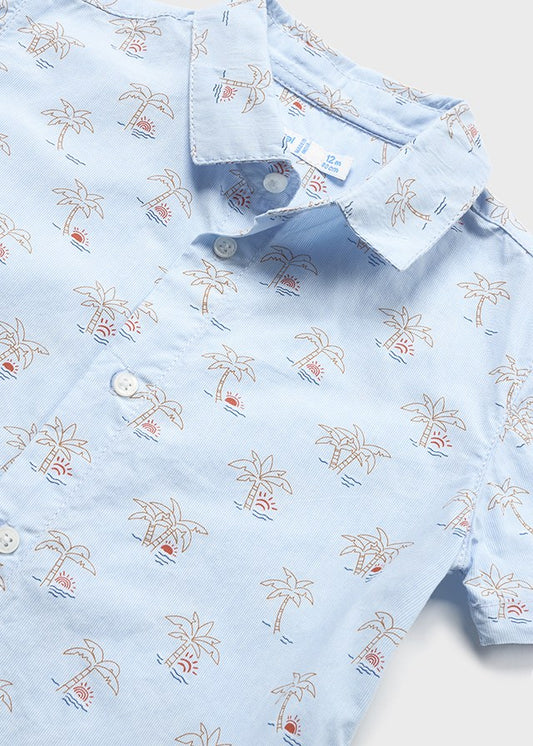 Camicia manica corta stampa grande - 1110