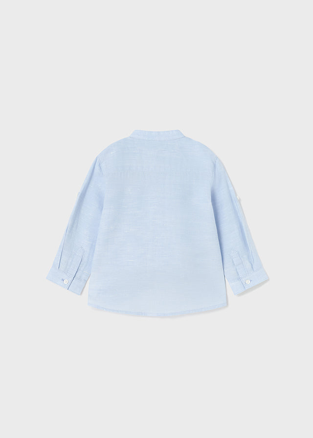 Camicia manica lunga collo coreana lino - 1116B