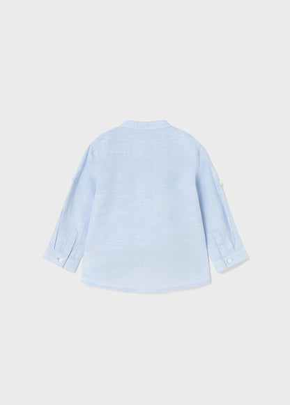 Camicia manica lunga collo coreana lino - 1116B