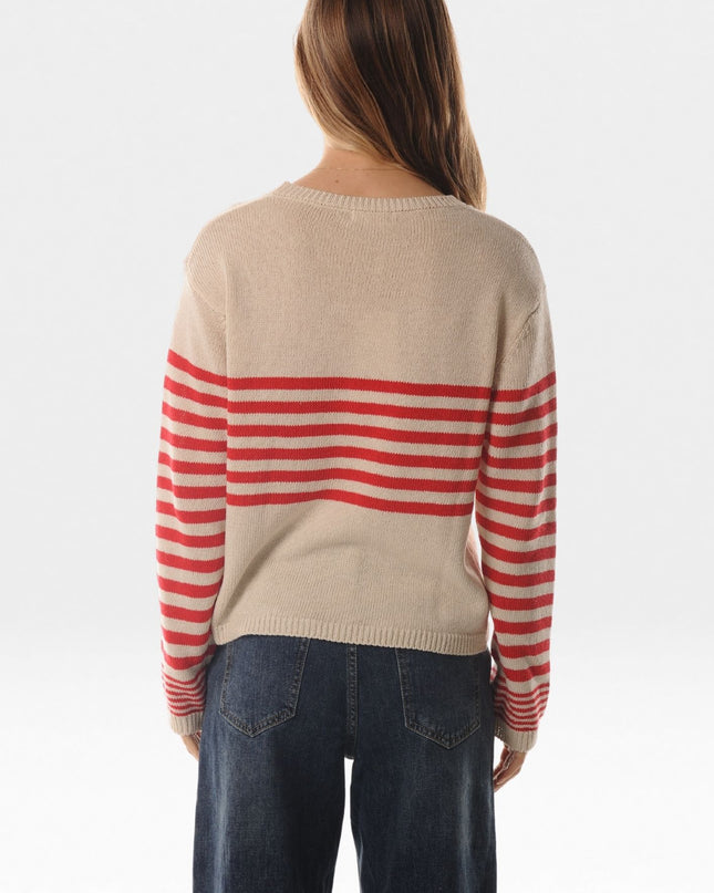 Pullover misto cotone riga piccola - LOK3896