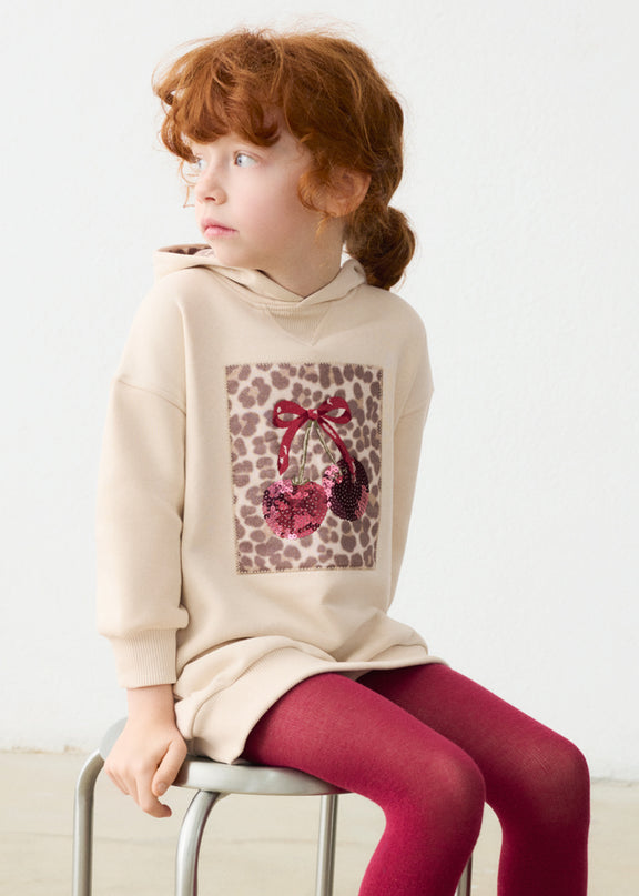 Vestito felpa cappuccio - 4916