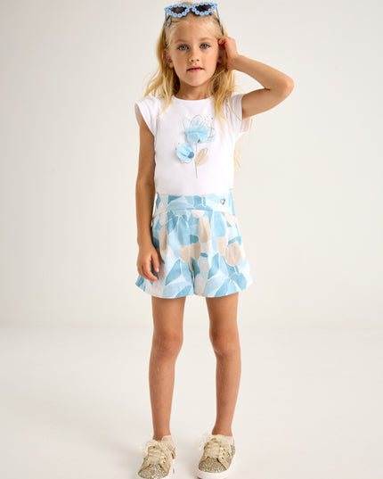 Maglietta m/c fiori - 3002B