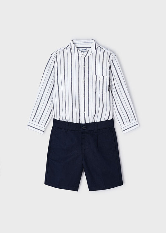 Cmpleto bermuda camicia m/l collo coreana - 3281