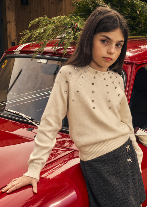 Maglione applicazioni strass - 7343