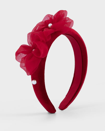 Cerchietto velluto fiori - 10314R